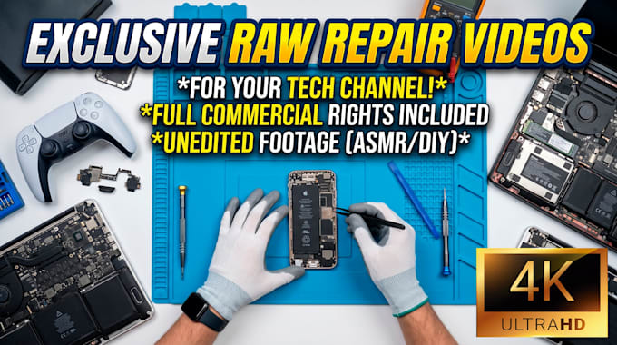 provide exclusive raw electronics repair videos for your channel