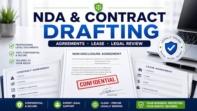 draft or review your contracts agreements and ndas lease agreements