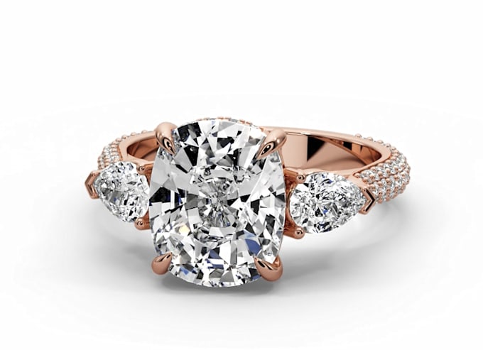 design custom 3d ring jewelry cad model for 3d printing
