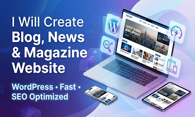 create a blog, newspaper, and magazine website in wordpress