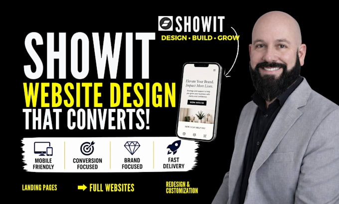 design showit website, showit design, showit template customization landing page