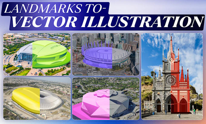 design vector illustration and line art illustration for buildings and landmarks