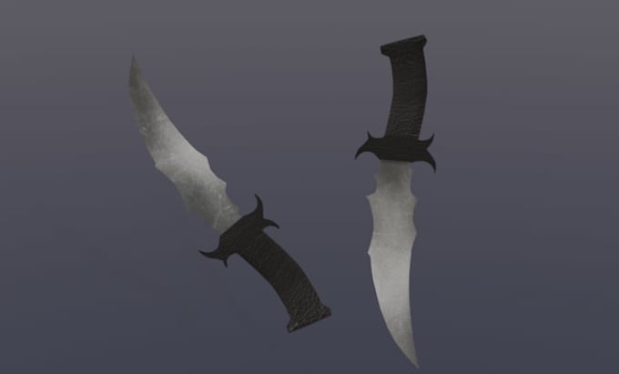 design roblox weapons low poly, optimized, game ready