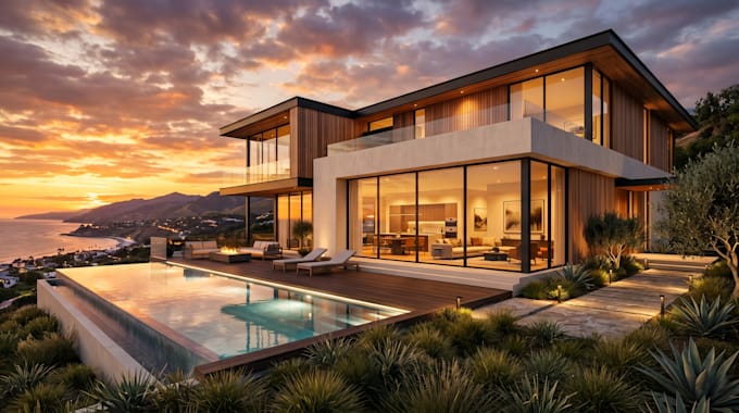 create 3d house model, architectural design, interior and exterior rendering