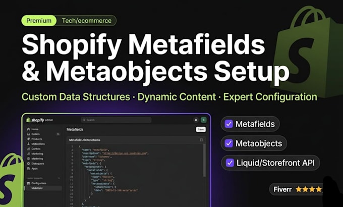 setup shopify metafields and metaobjects for dynamic stores