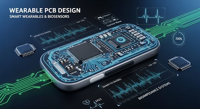 design wearable pcb, smart wearable devices, bioimpedance and biosensor systems