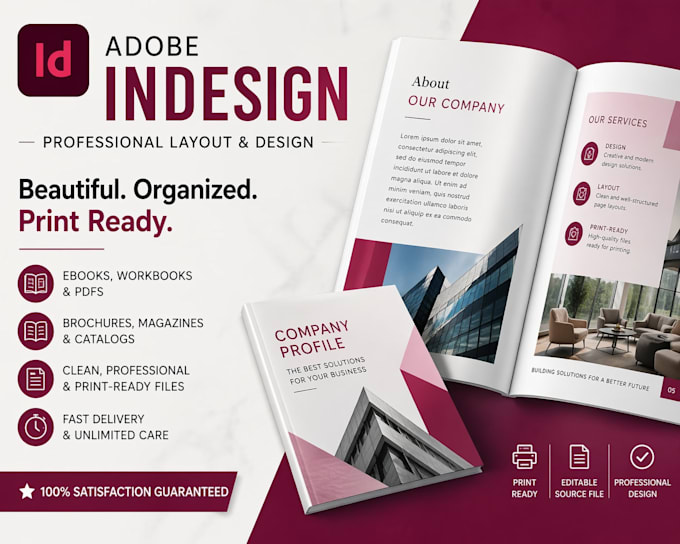 design catalog, magazine and any project with adobe indesign