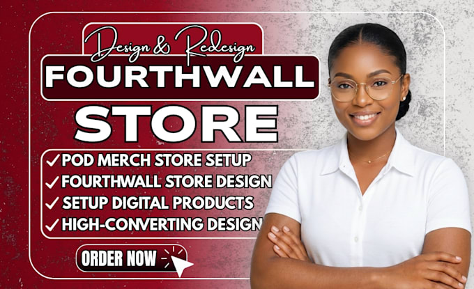 setup fourth wall pod merch store, design fourthwall website redesign fourthwall