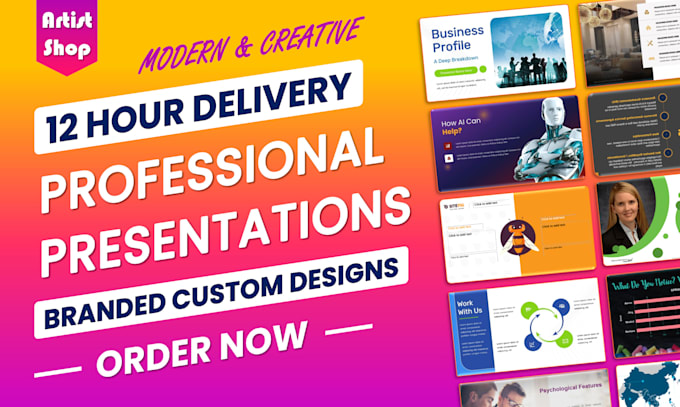 create a professional powerpoint presentation or powerpoint template design