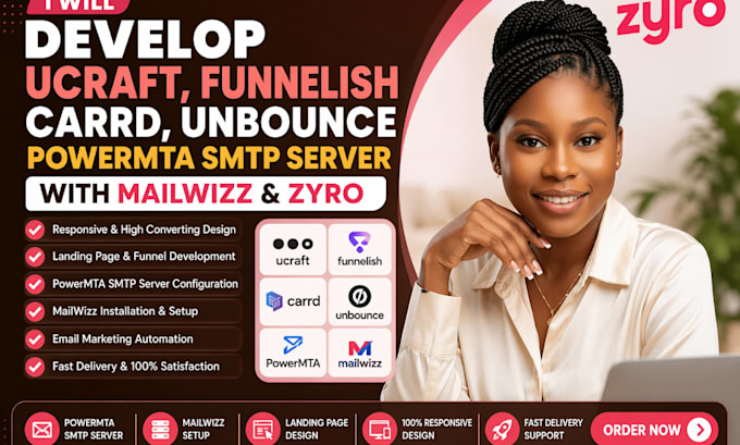 ucraft funnelish carrd unbounce deutscher powermta smtp server wth mailwizz zyro