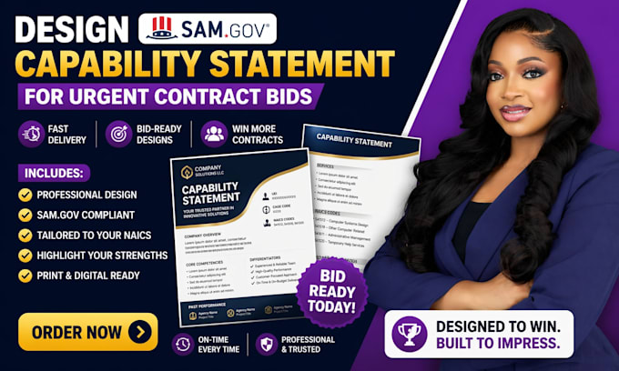 design sam gov capability statement for urgent contract bids