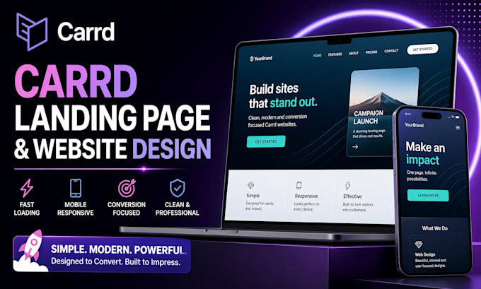 design carrd landing page, carrd website, carrd design