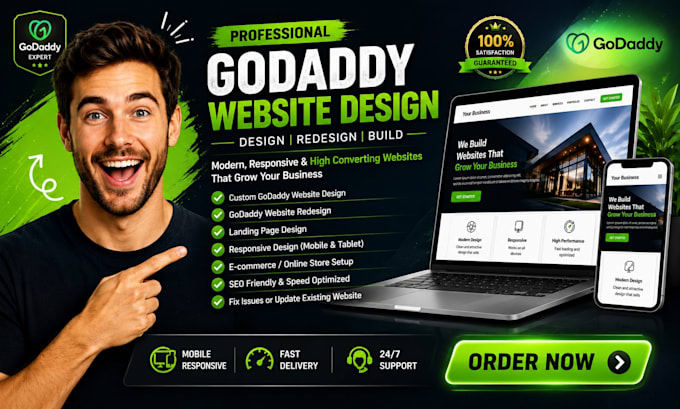 godaddy website design godaddy website redesign develop godaddy fix godaddy site
