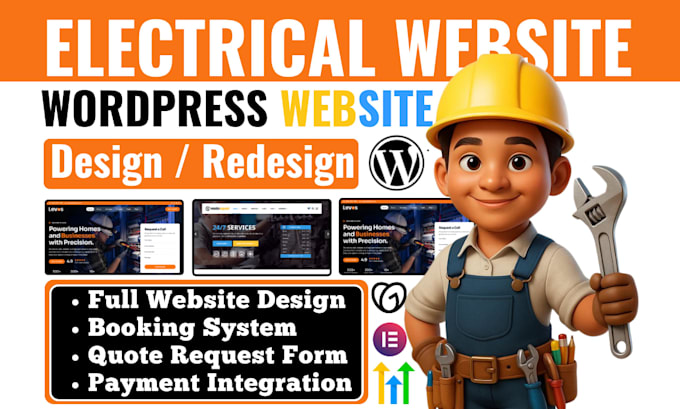 build mep website mechanical electrical website contractor wordpress website