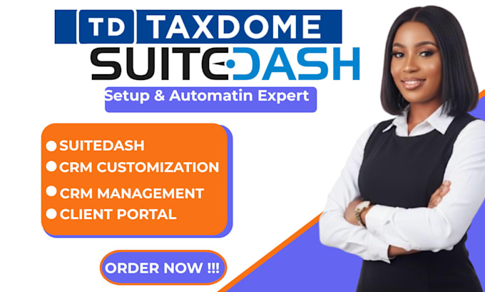 setup suit dash crm client portal  project management automation workflows