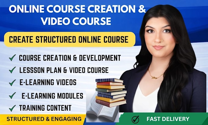 create online course content, elearning video courses, scripts and workbooks