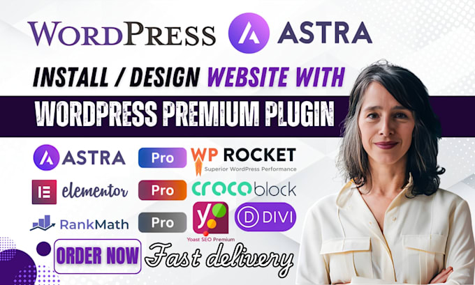 build or redesign your wordpress website using astra pro theme