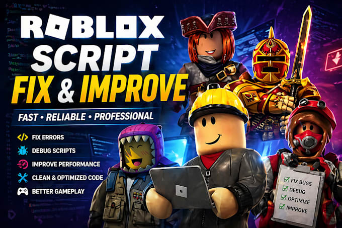 fix, debug and improve your roblox script professionally