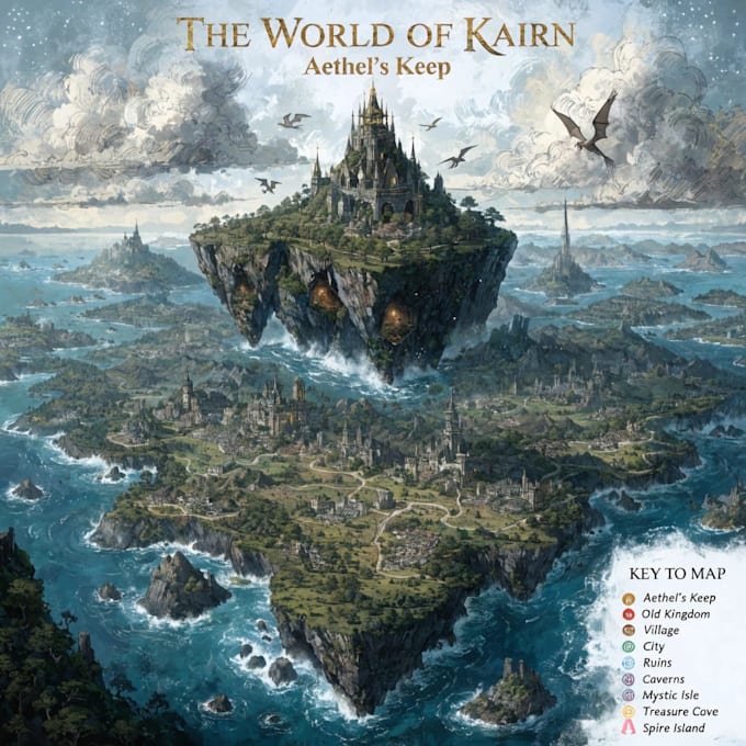 create a high quality fantasy map