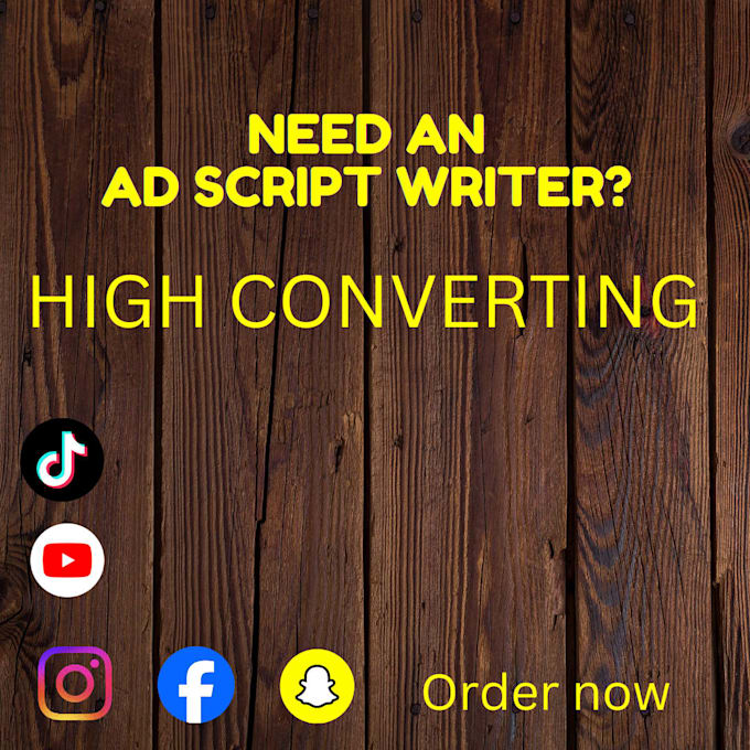 write a high converting video ad script foryoutube and etc