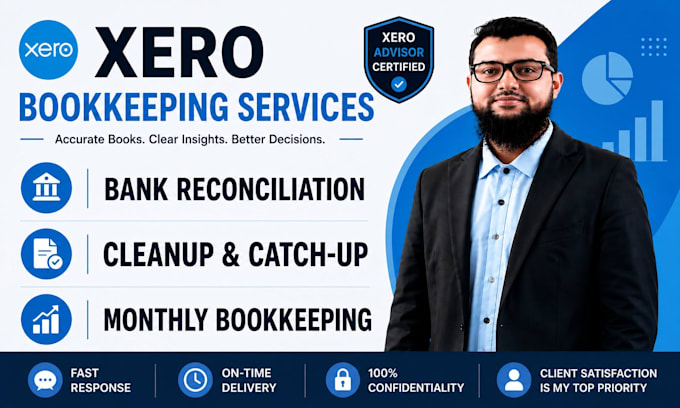do xero bookkeeping, cleanup and bank reconciliation