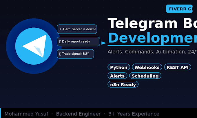build a telegram bot for alerts, automation, and API integrations