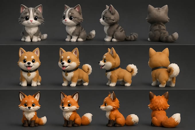 create optimized 3d animals for roblox or unity games