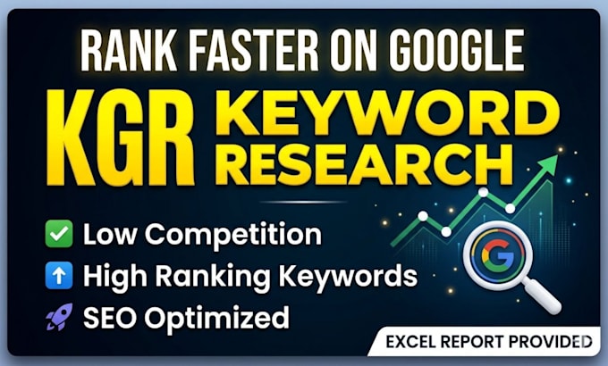 do advanced keyword research, kgr  and SEO optimization