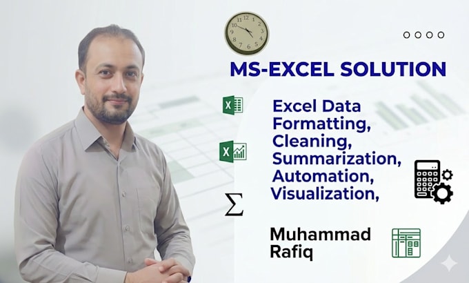 do ms excel data entry, data automation, summarization,visualization,formattng