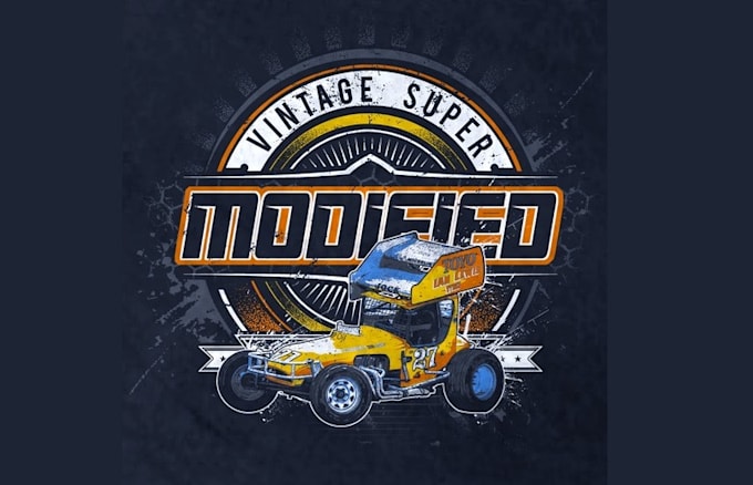 design vintage race car logo