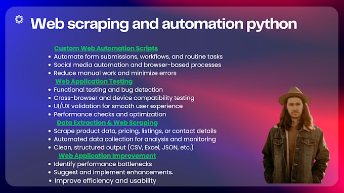 do web scraping and automation python