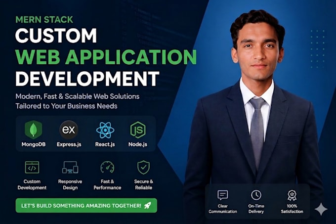 build custom website development, frontend , backend, mern stack developer