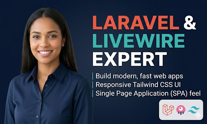 create a professional laravel livewire app with tailwind CSS design