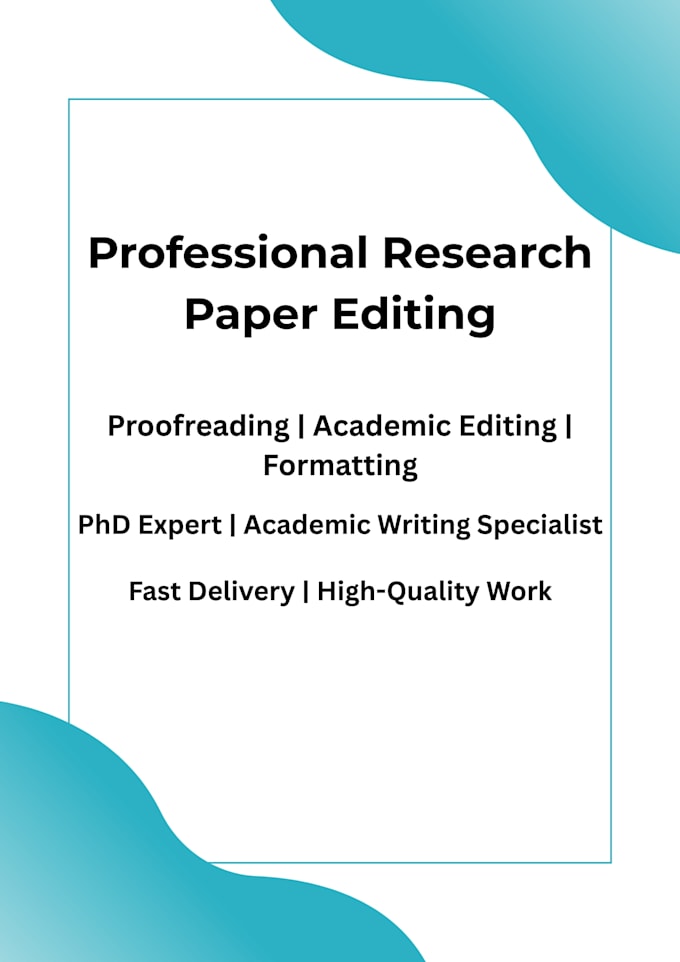 proofread and edit your research paper professionally