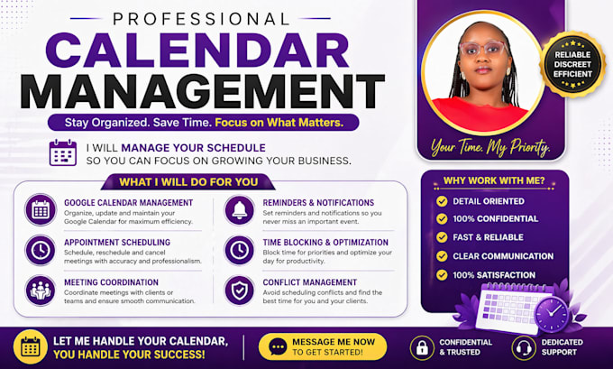 do efficient google calendar management and meeting scheduling