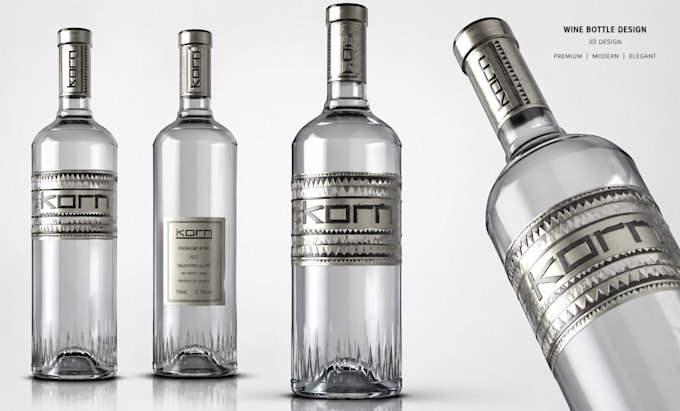 do 3d product bottle design for perfume, fragrance, wine, using solidwork, cad