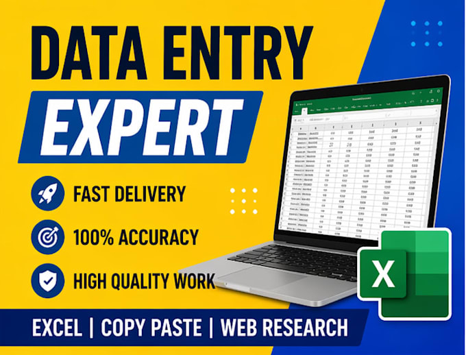 do data entry, copy paste, excel data entry and web research