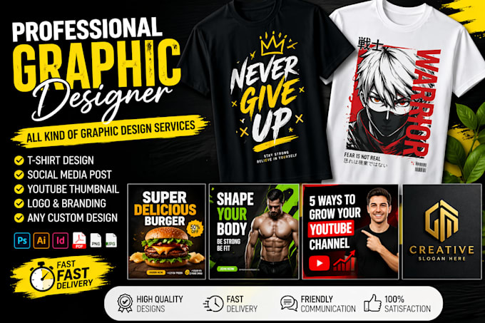 do professional graphic design work and creative design