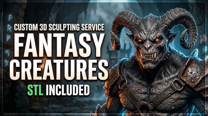 create fantasy creatures, monsters and bosses for 3d printing