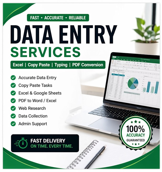 do accurate PDF to word excel conversion and data entry