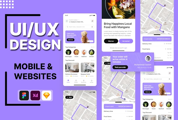 create your app and website design in figma, ui design, wireframes