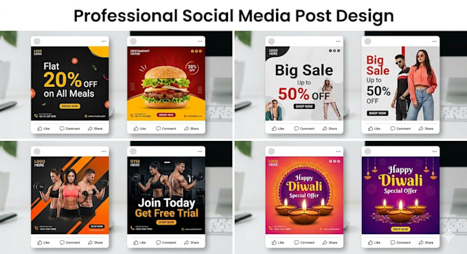 Design professional social media posts for instagram, facebook and ...