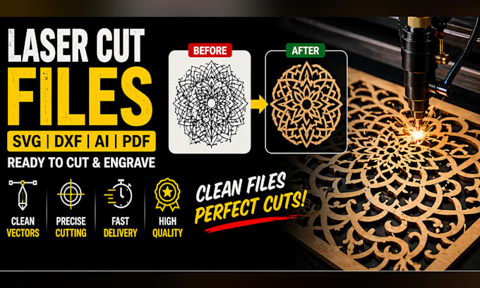 create laser cutting files, svg, dxf