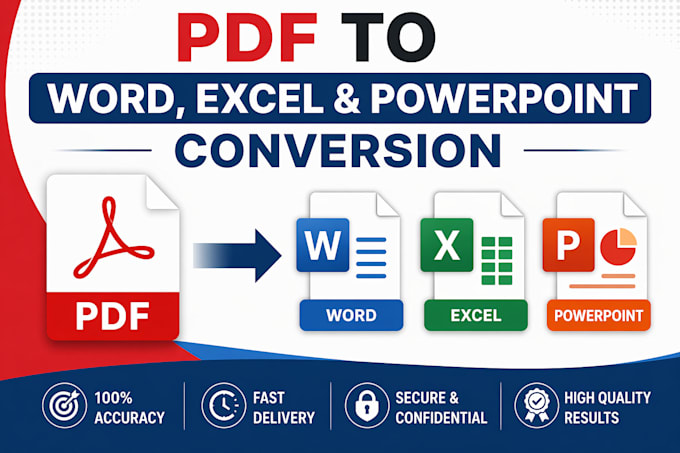 manually convert PDF to excel word powerpoint accurately