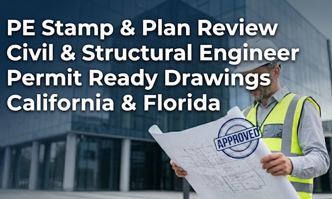 Review pe stamp civil structural engineer california florida by Engr ...