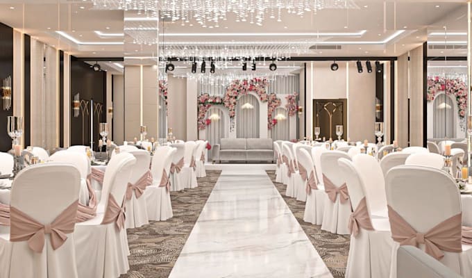 Reinvent 3d wedding venue,banquet hall,biophilic layout,guest lodge,d5 ...