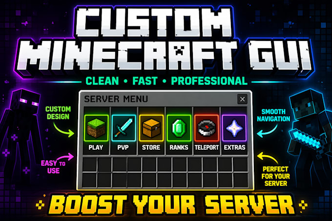 create custom minecraft gui menus for your server