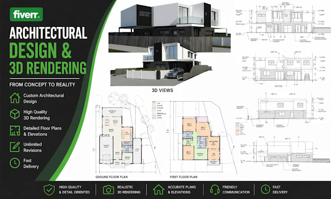 Do 2d floor plans, elevations by revit and render 3d views by ...