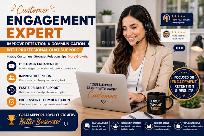 manage your customer engagement and improve retention with chat support