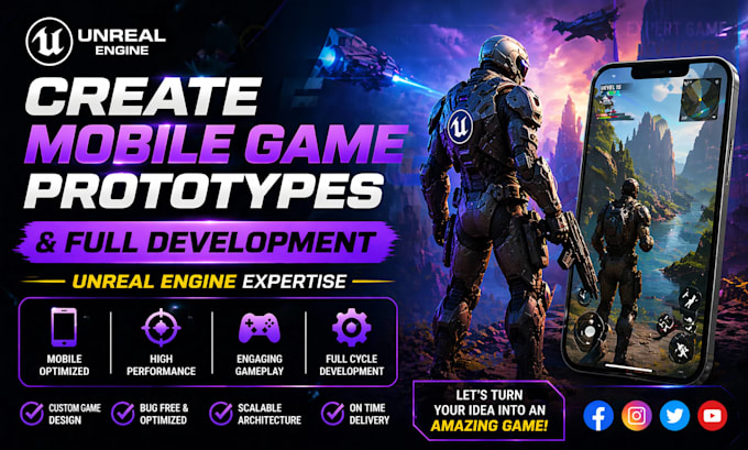 create mobile game prototypes and full development unreal engine expertise